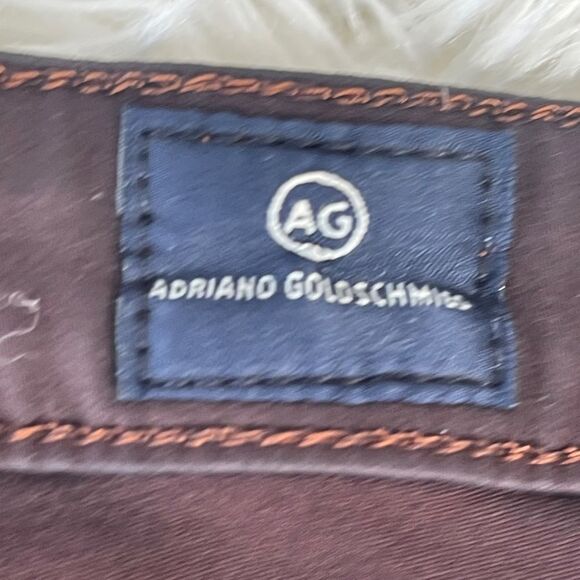 AG Adriano Goldschmied The Stilt Cigarette Leg Brown Pants Sz 29 - Picture 9 of 12